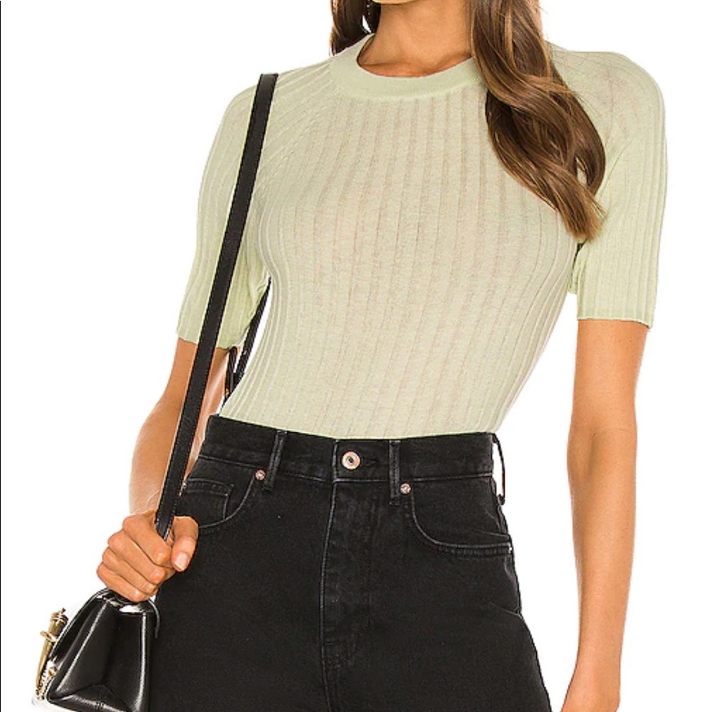 Free People Friday Morning Green Swit Tee--M